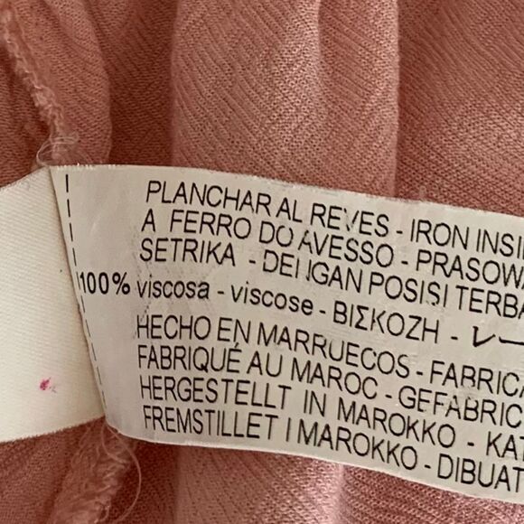 Zara Pink Peplum Hem Blouse Top XS Short Sleeve Feminine Ruffle - Picture 8 of 9